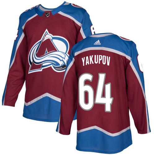 Adidas Men Colorado Avalanche #64 Nail Yakupov Burgundy Home Authentic Stitched NHL Jersey->colorado avalanche->NHL Jersey